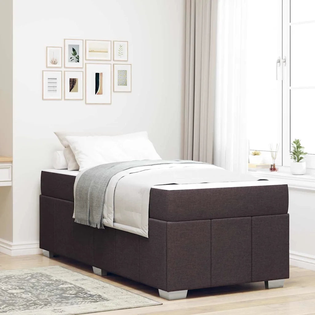 vidaXL Struttura del letto Marrone scuro 90 x 200 cm Tessuto