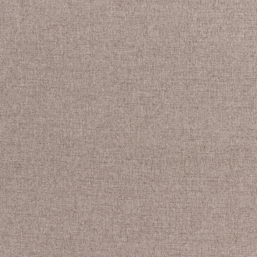 Divano componibile a 5 posti imbottito lato destro in tessuto marrone con gambe nere e pouf stile moderno