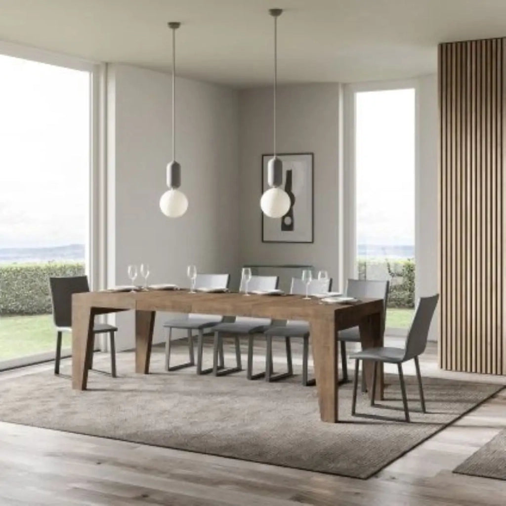 Tavolo allungabile 140/400x90 cm Naxy Premium colore noce