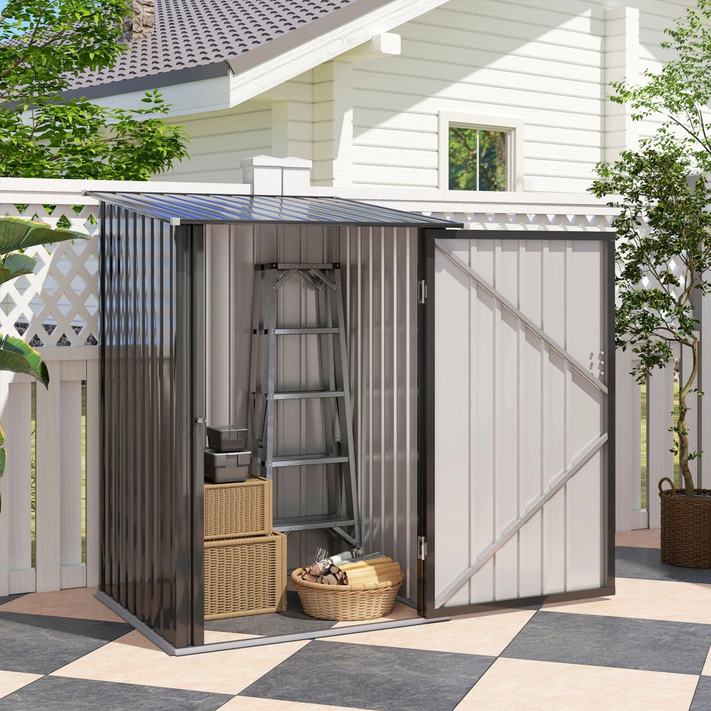 Capanno Attrezzi in Acciaio ¨C Zephmum ¨C 100x103x160cm Grigio Scuro