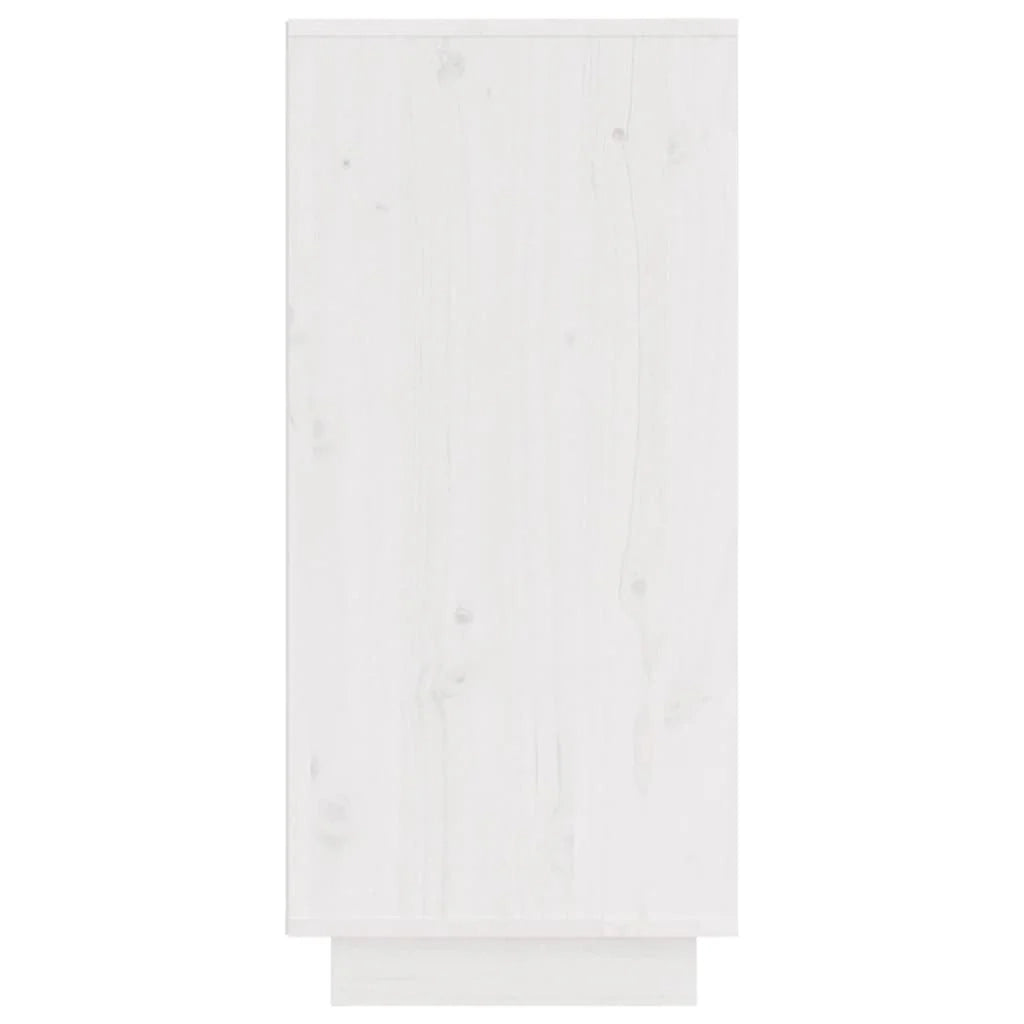 Buffet credenza cassettiera armadio mobile contenitore organizer per cucina soggiorno salotti set da 2 31,5 x 34 x 75 cm legno massello di pino bianco 02_0036654