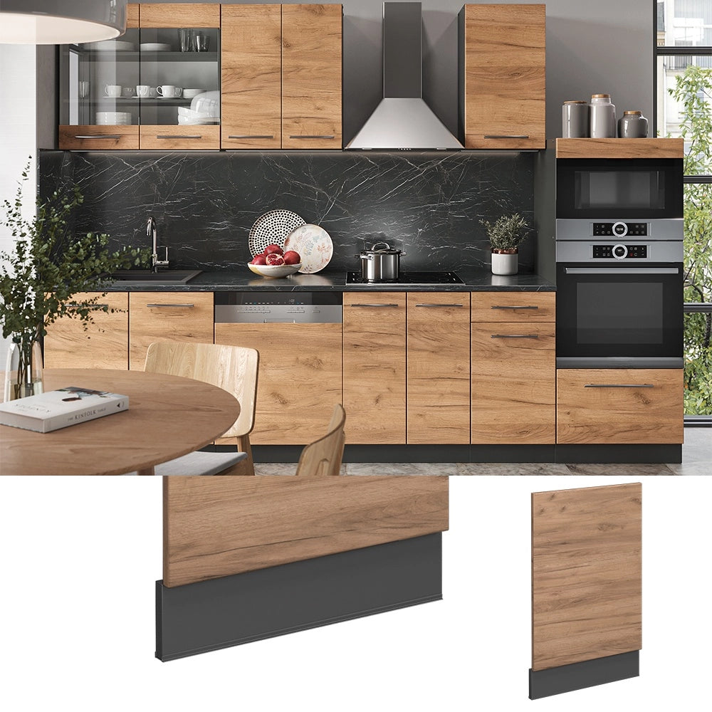 Pannello frontale Fame-Line Rovere dorato/Antracite 45 cm, PL Antracite Vicco