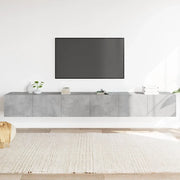 Set di Mobili Porta TV 3 pz Grigio Cemento in Legno Multistrato 3114473