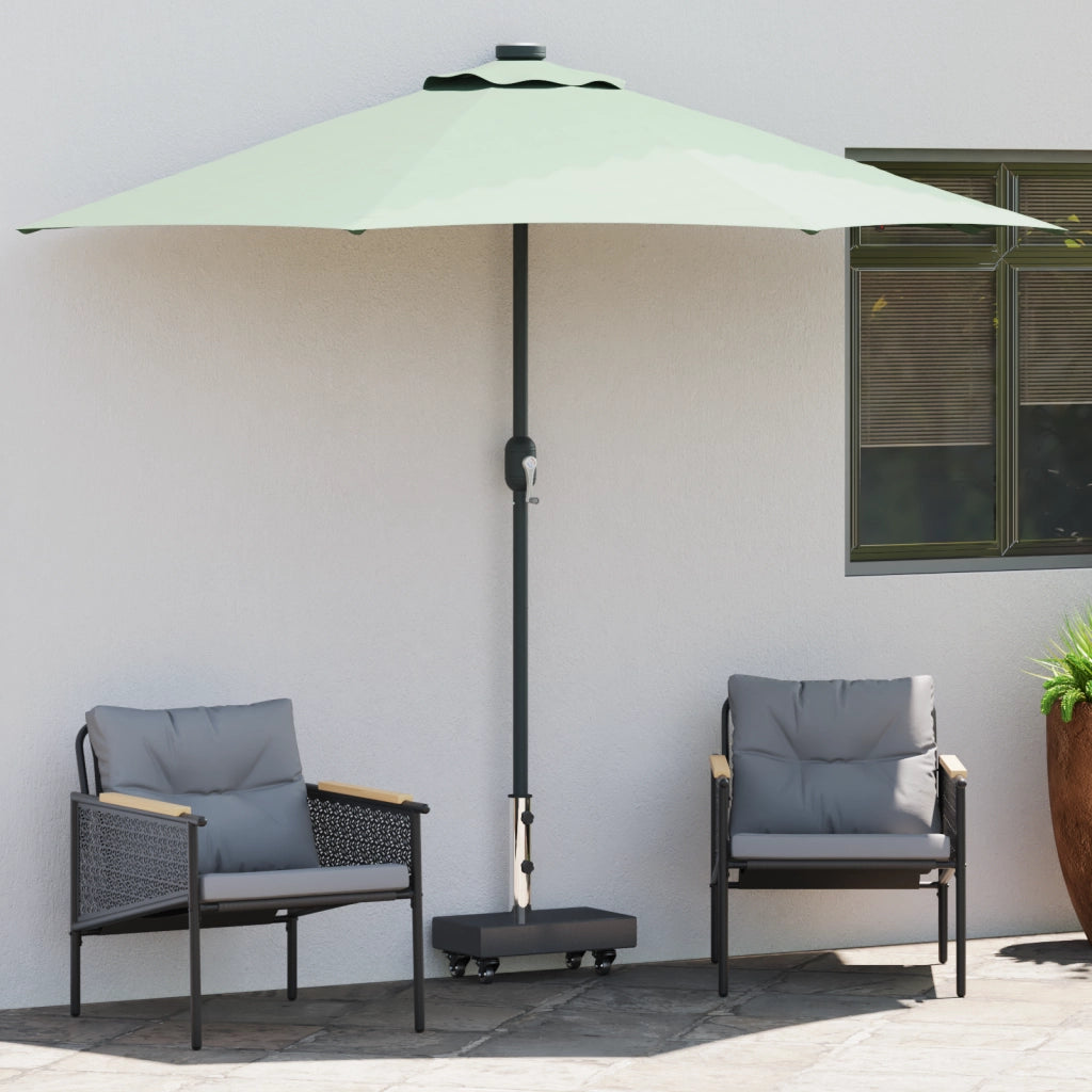 Base Ombrellone con Ruote per Pali Ã˜38/48mm Nera Granito 25 kg Rettangolare