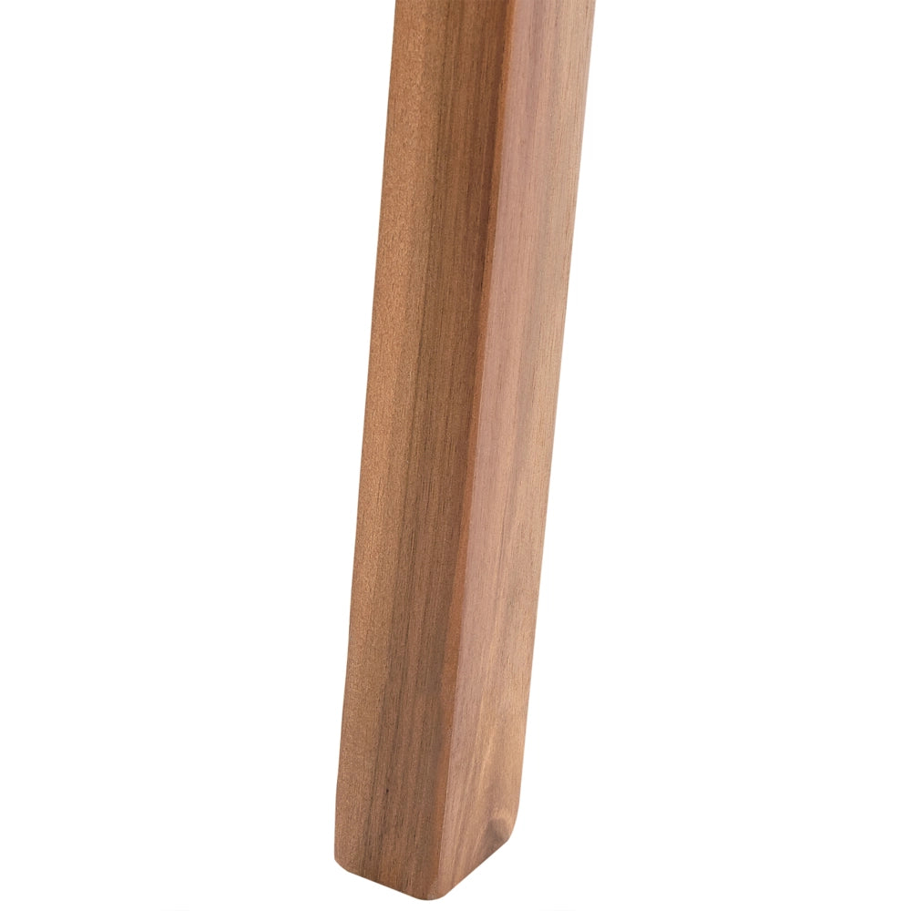 Set di 4 sedie da giardino in legno di acacia marrone chiaro per esterni senza braccioli in stile rustico