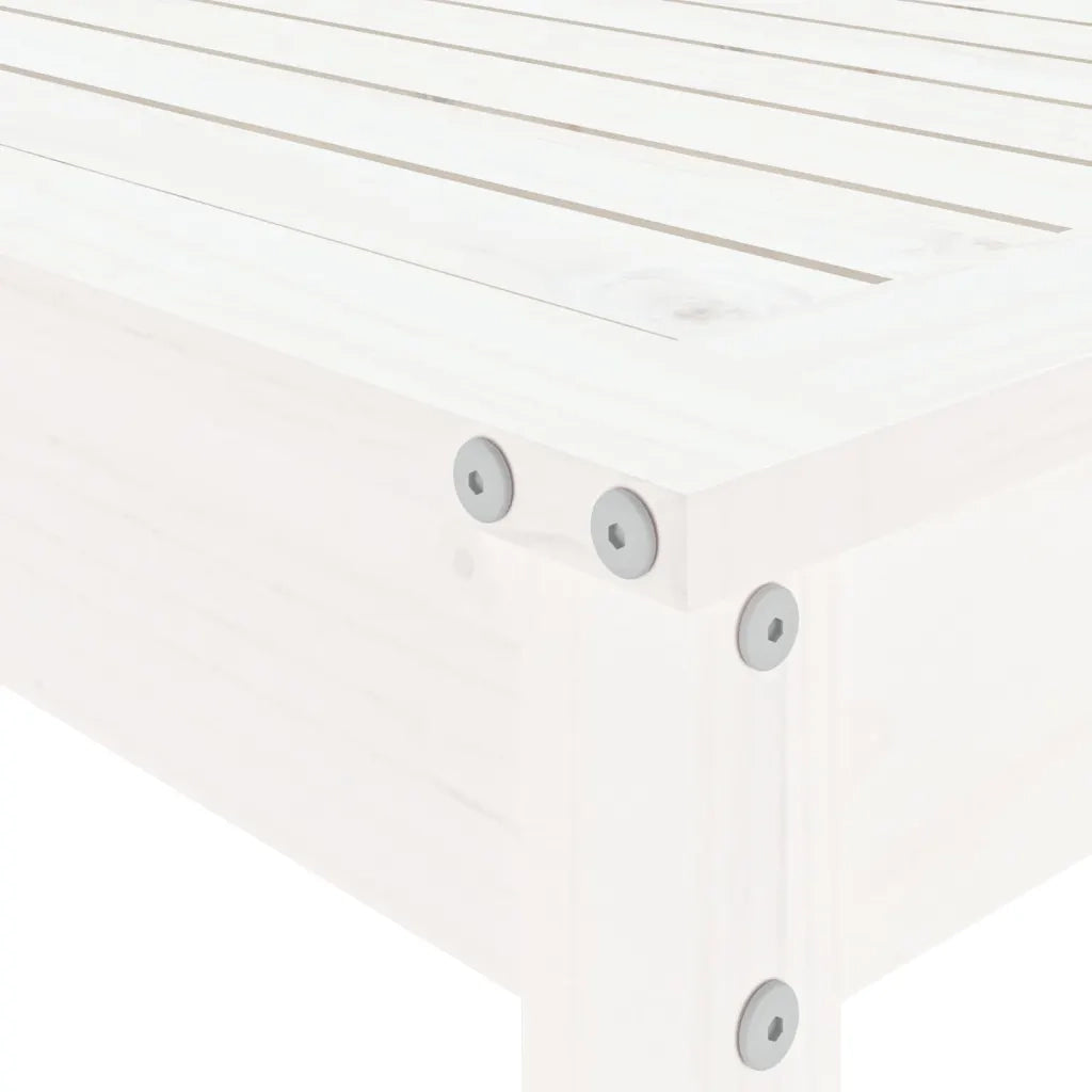 Set Bar da Giardino 5 pz | Set Salotto da Giardino Bianco in Legno Massello di Pino