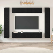 vidaXL Set mobile TV 10 pcs Rovere nero Media 30.5 x 30 x 90 cm