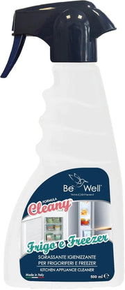 CLEANY Detergente Igienizzante per Frigorifero e Freezer, Spray da 500 ml, Made in Italy, Formula Cleany, Elimina Odori e Grasso, Pulizia Profonda per Elettrodomestici da Cucina
