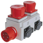 Holzmann ALA1_400V unità di distribuzione dell'energia (PDU) 2 presa(e) AC Nero, Grigio, Rosso