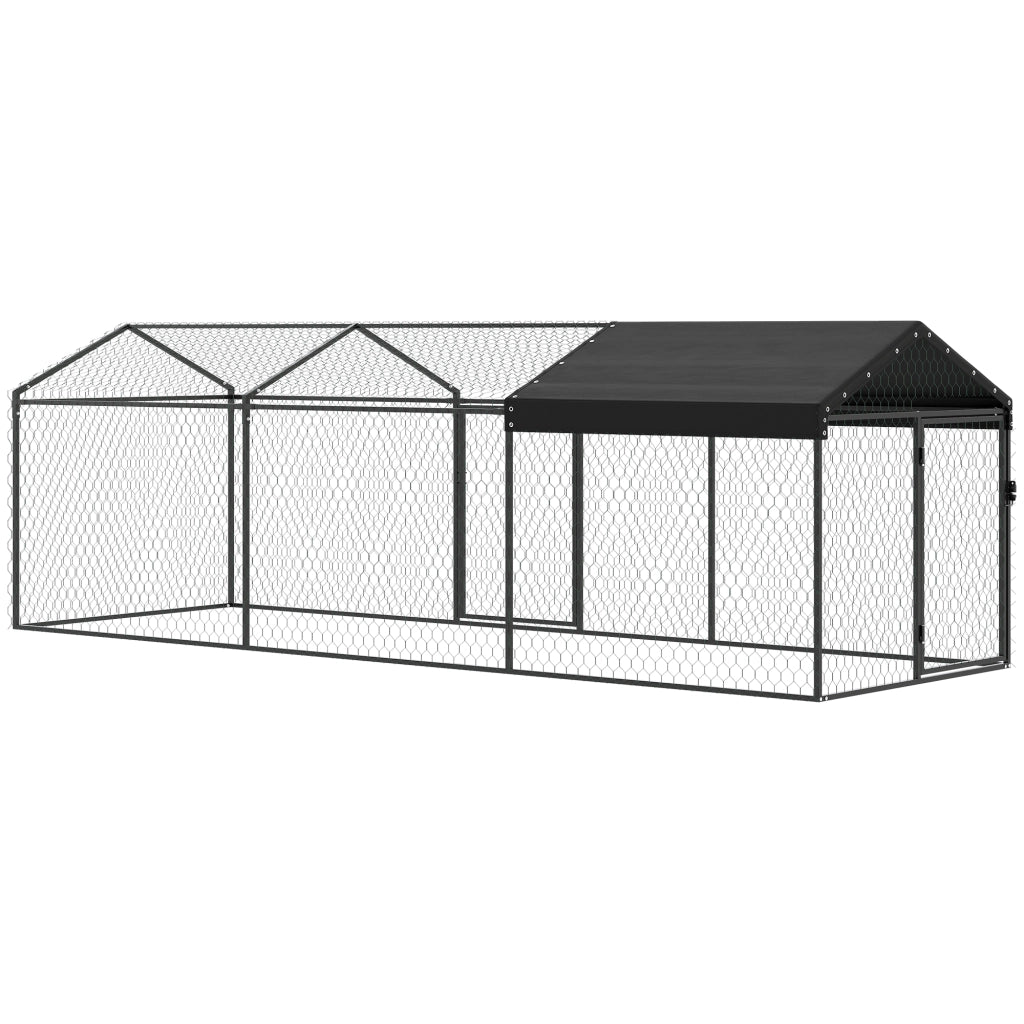 Recinzione per Galline Esterno ¨C zephmum ¨C Acero, Nero, 3x1x1m