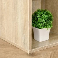 Libreria Scaffale 7 Cubi per Interno, Soggiorno, Camera da Letto, 50l x 24P x 106H cm, Legno Naturale