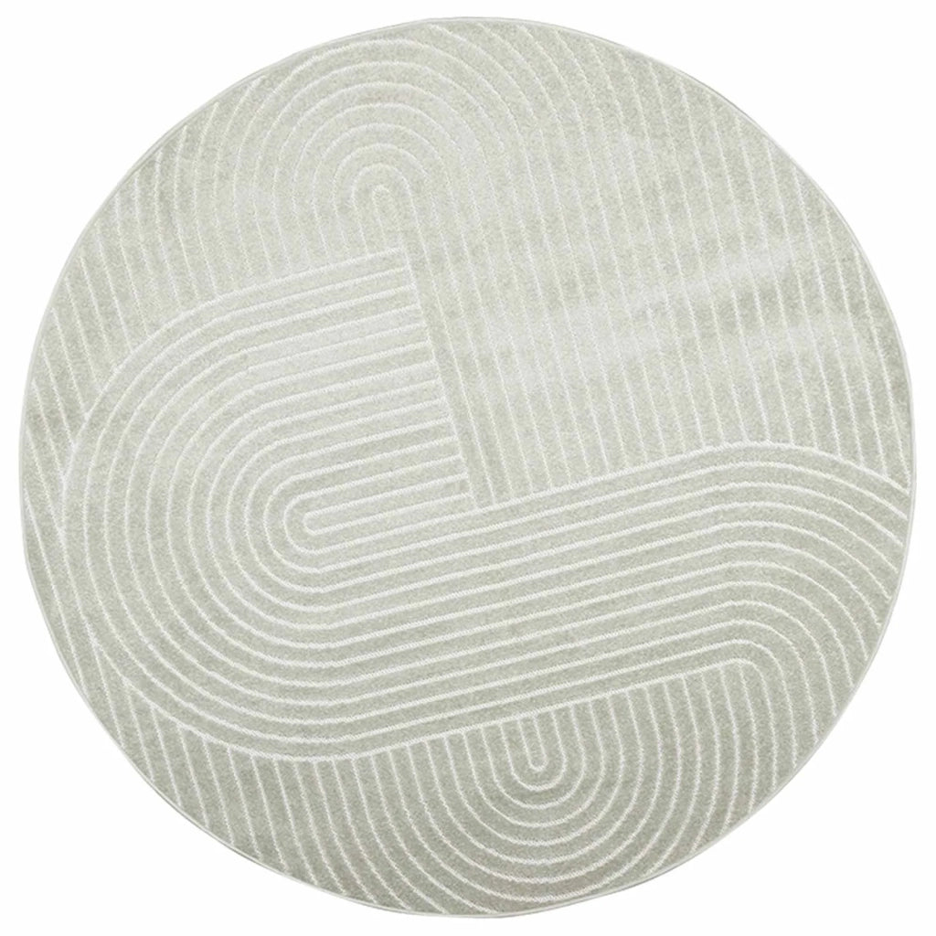 Tappeti per area Rotondo PALMERAS Verde Ø 200 CM Poliestere