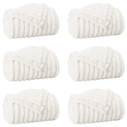 Coperte da Pile 6 pz Bianco 240 x 220 cm Panno