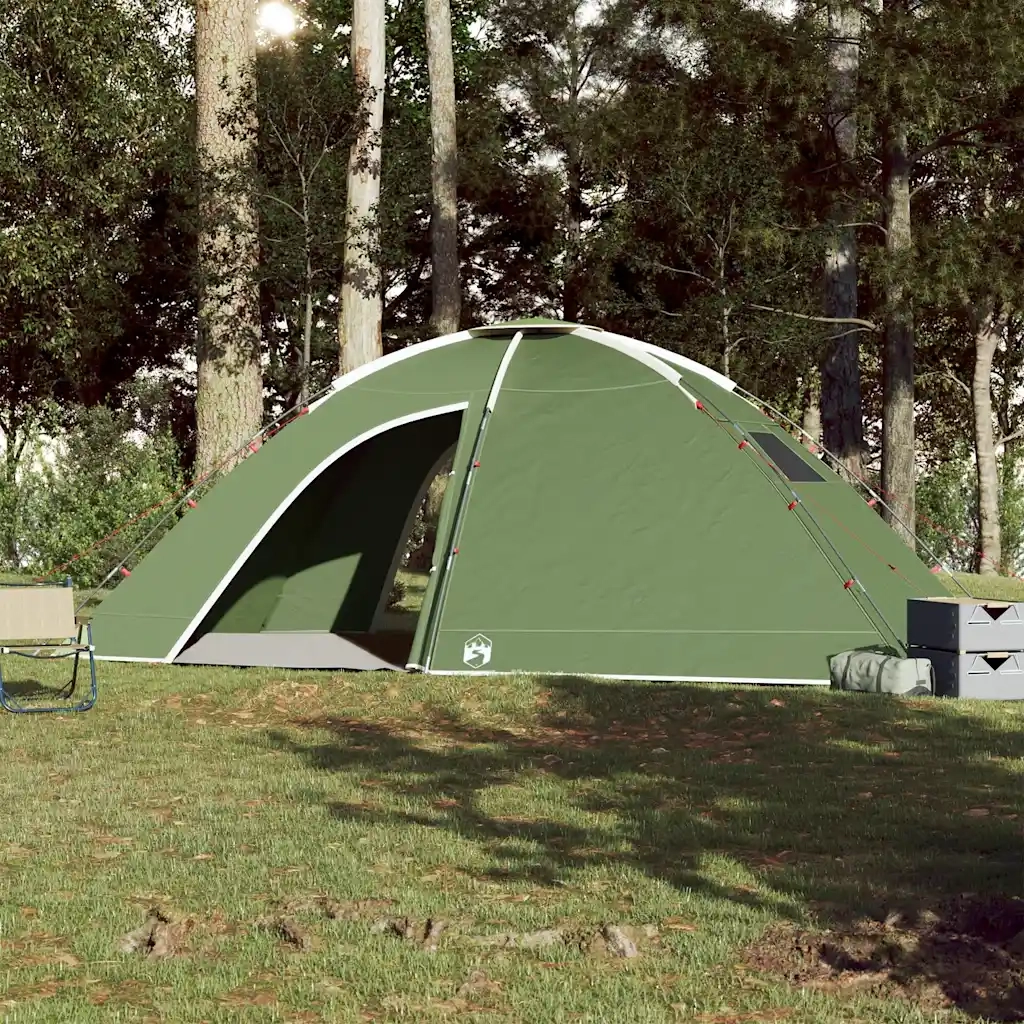 Tenda da Campeggio per 8 Persone Verde Impermeabile
