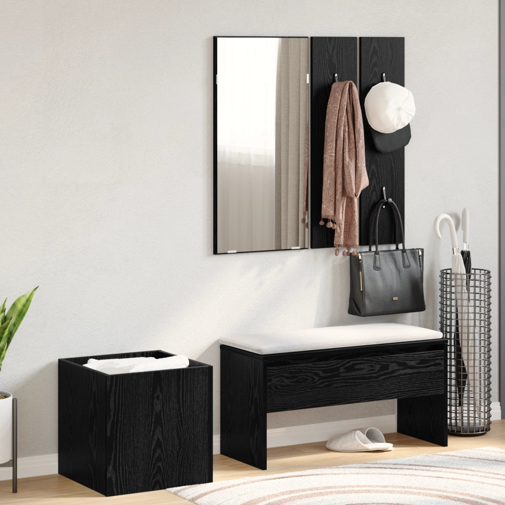 Mobili corridoio  in legno ingegnerizzato nero
