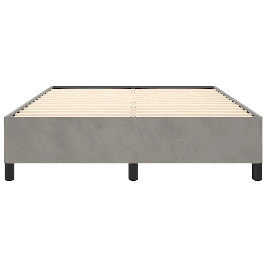 Struttura letto senza Materasso Grigio Chiaro 137x190 cm Velluto integrale 347354