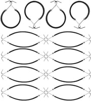 Fili di allacciatura elastici per cavalli - Duraturo e facile da utilizzare - Set da 20 - Nero