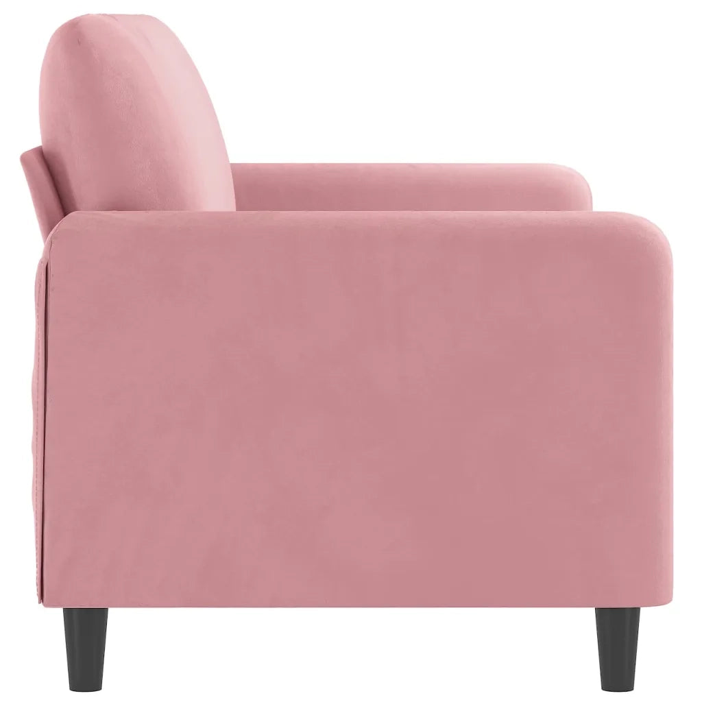 Divano a 2 Posti Rosa 140 cm in Velluto 359445
