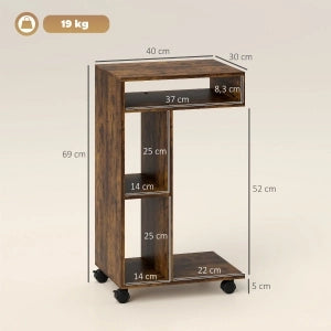 TAVOLINO C-forme 40 x 30 x 69 cm Marrone rustico