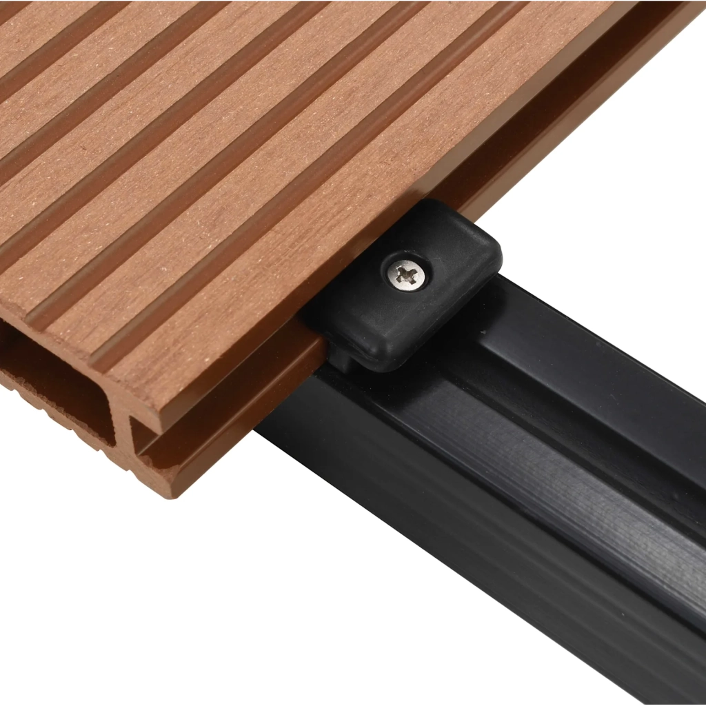 Pavimento da Deck 56 pcs Marrone WPC