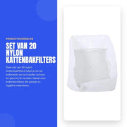Sacchi per cassetta di cattivo odore - 20 pezzi - Nylon - Idoneo per cassetta di cattivo odore - Filtranti - Antigeur - Adatti per cassetta di cattivo odore standard - Filtri per cassetta di cattivo odore