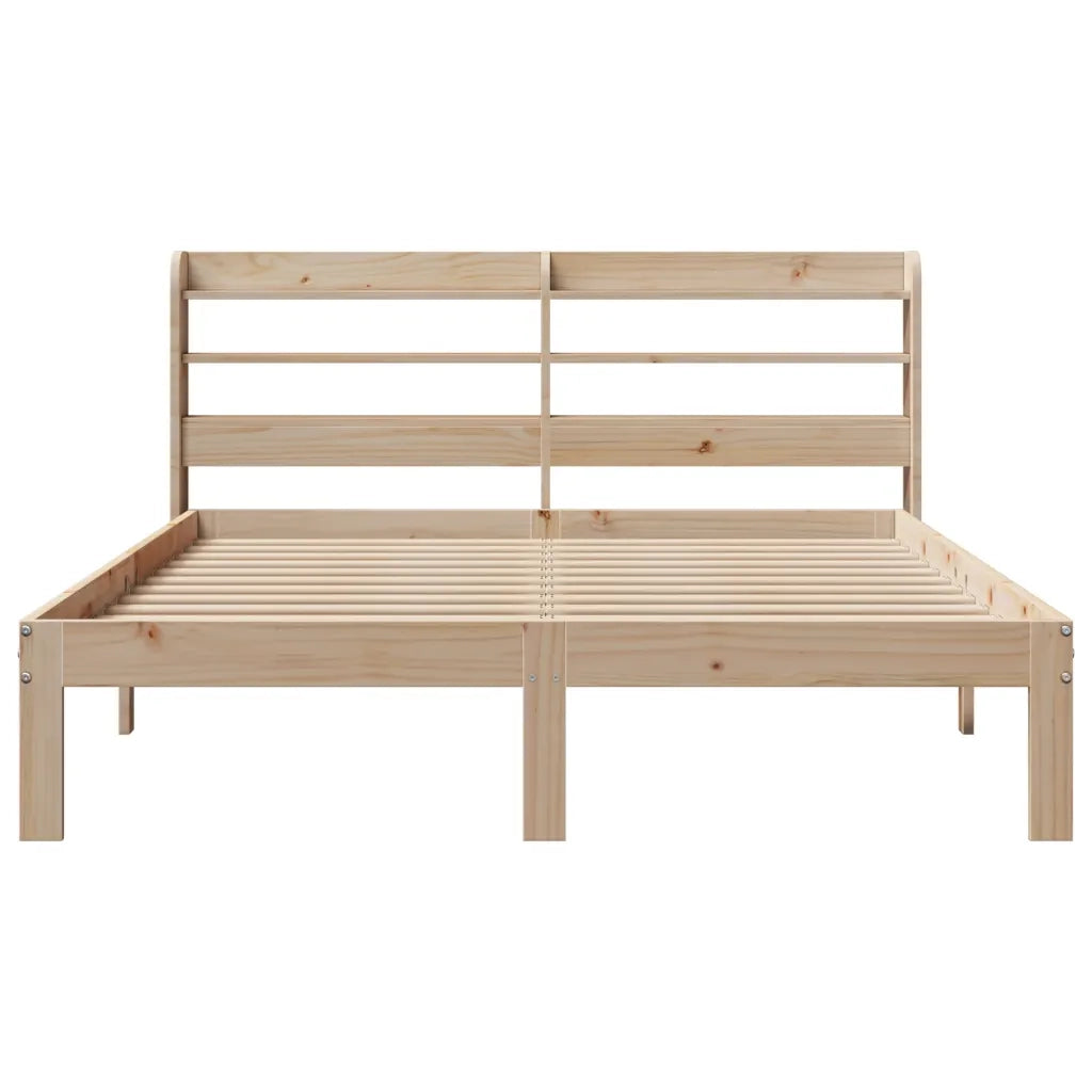 Giroletto con Testiera 160x200 cm in Legno Massello di Pino 3306792