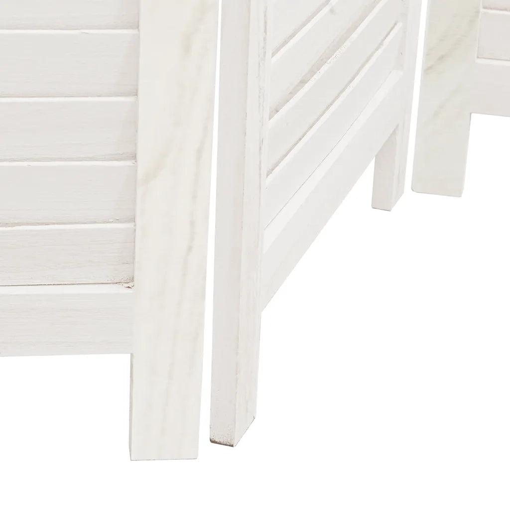Divisorio Ambienti | Divider per stanze | Paravento 5Pannelli Bianco Legno Massello di Paulownia