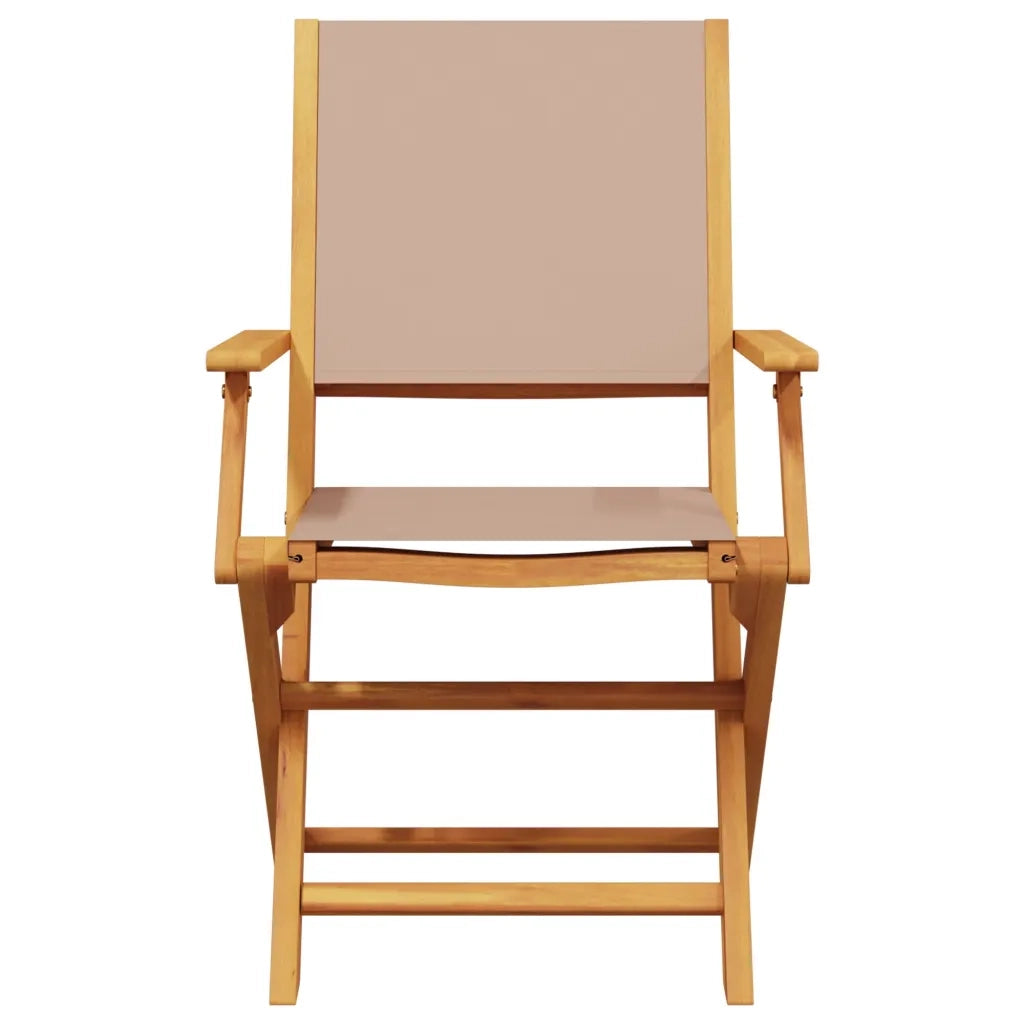 Set da Pranzo da Giardino 7 pz Tortora Tessuto e Legno Massello 3281714