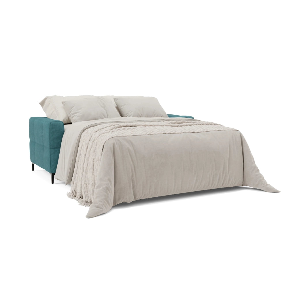 Gardenia Divano letto materasso alto 18 cm con poggiatesta reclinabili e rivestimento impermeabile T02 198 cm (mat. 140x197) azzurro