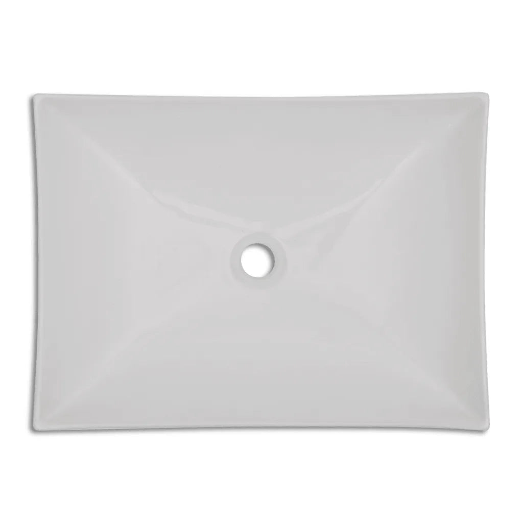 Lavandino in Ceramica Porcellana Bianco Lucido 140700