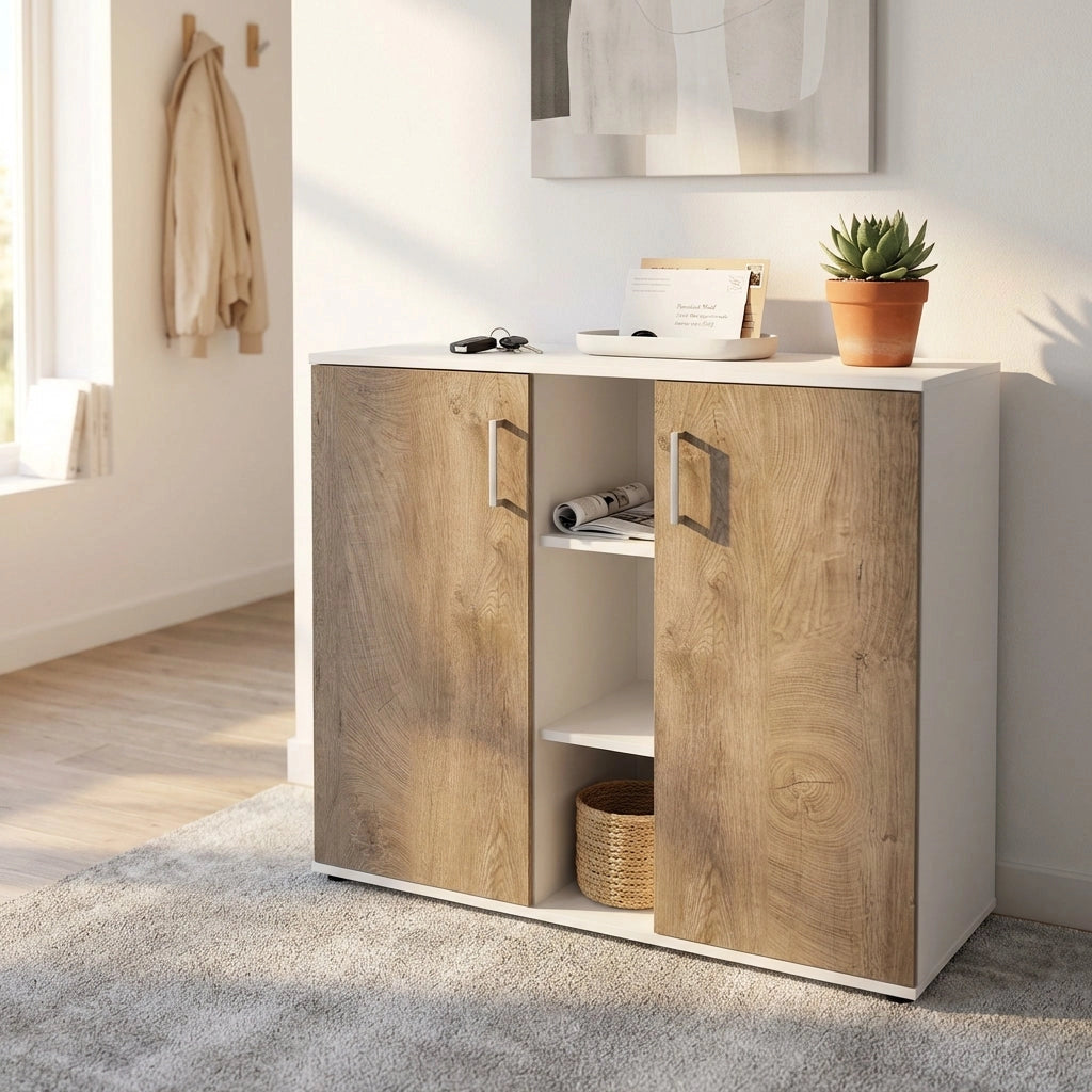 Mobile Ingresso Moderno in Legno Composito cm 102x35x87 - ZANDER