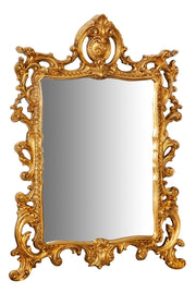 Biscottini SPECCHIERA DA PARETE IN LEGNO FINITURA FOGLIA ORO ANTICATO MADE IN ITALY
