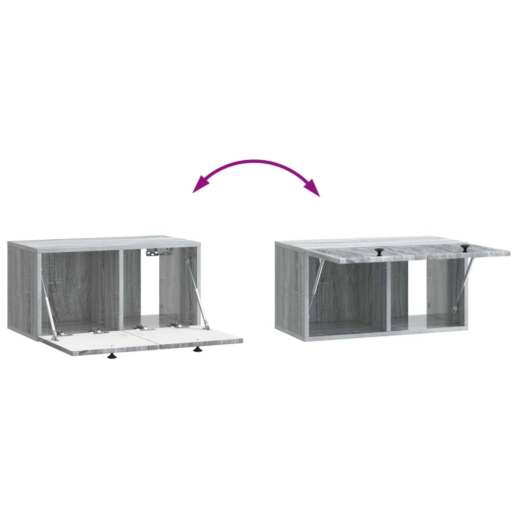 Mobile Porta TV da Muro Grigio Sonoma 59,5 x 31 x 30 cm 898031