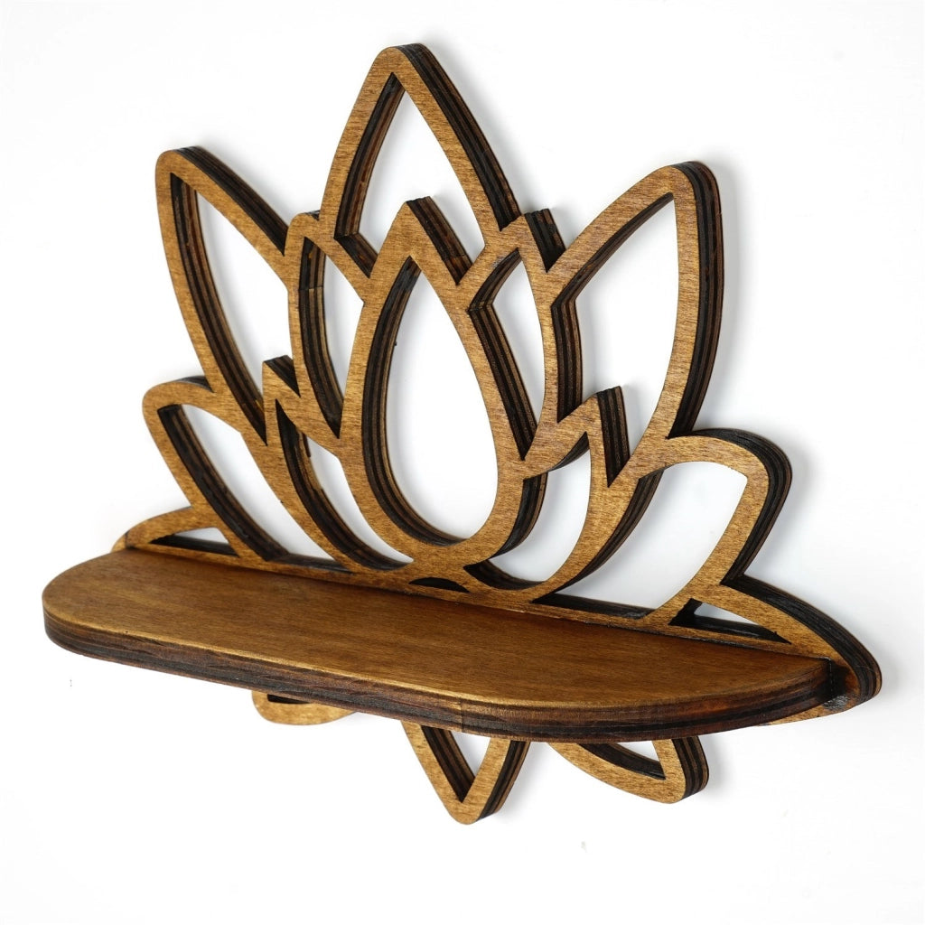 Scaffale da parete in legno "Raf264" - 33 x 10 x 26 cm - Noce
