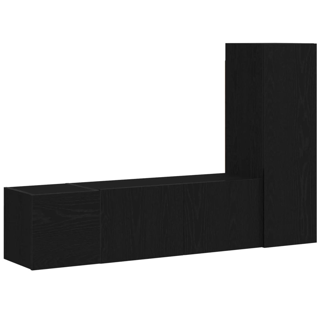 Set mobile TV 3 pcs Rovere Nero 130,5 x 30 x 140 cm 3333053