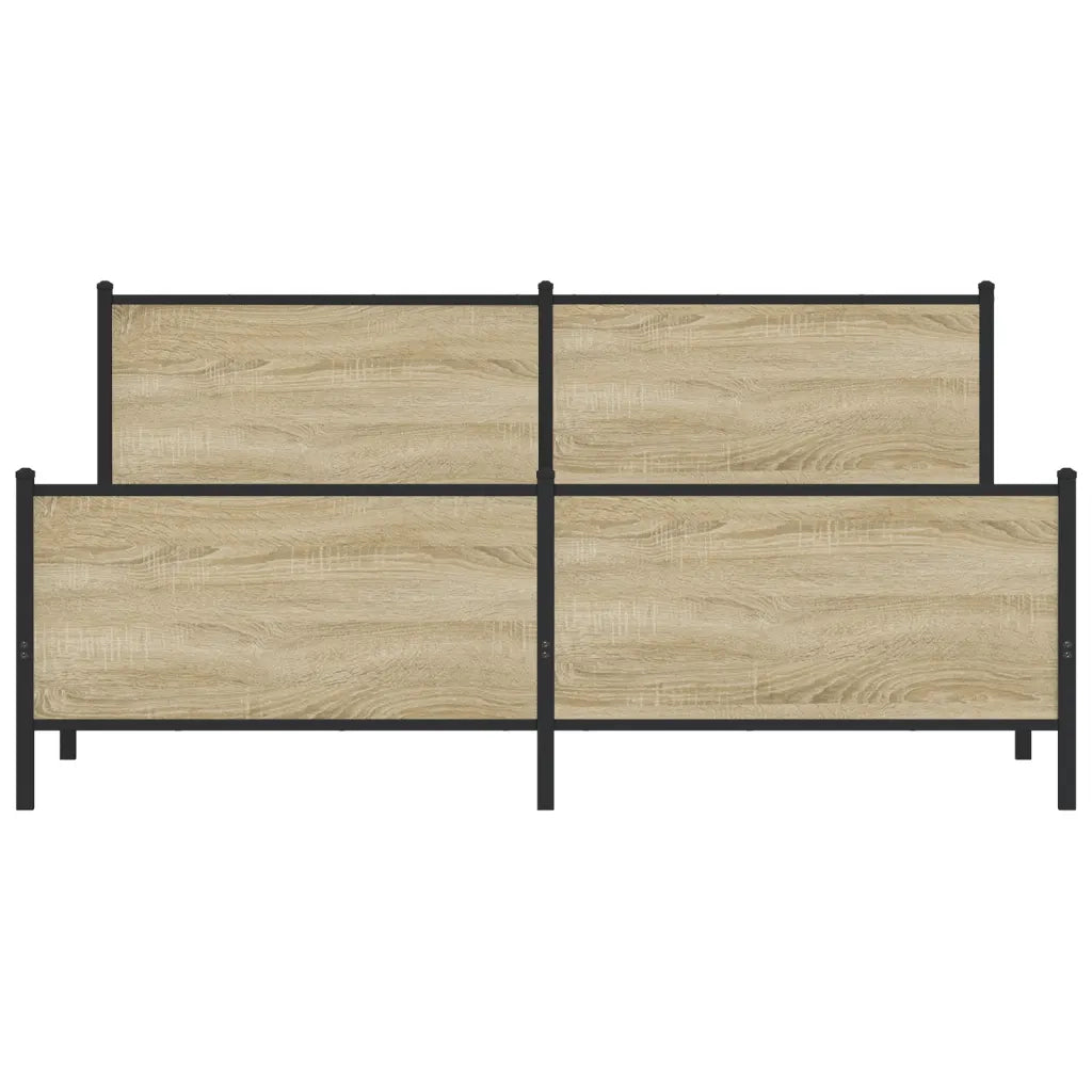 Giroletto senza Materasso in Metallo-Struttura Letto Rovere Sonoma 180x200 cm 328894