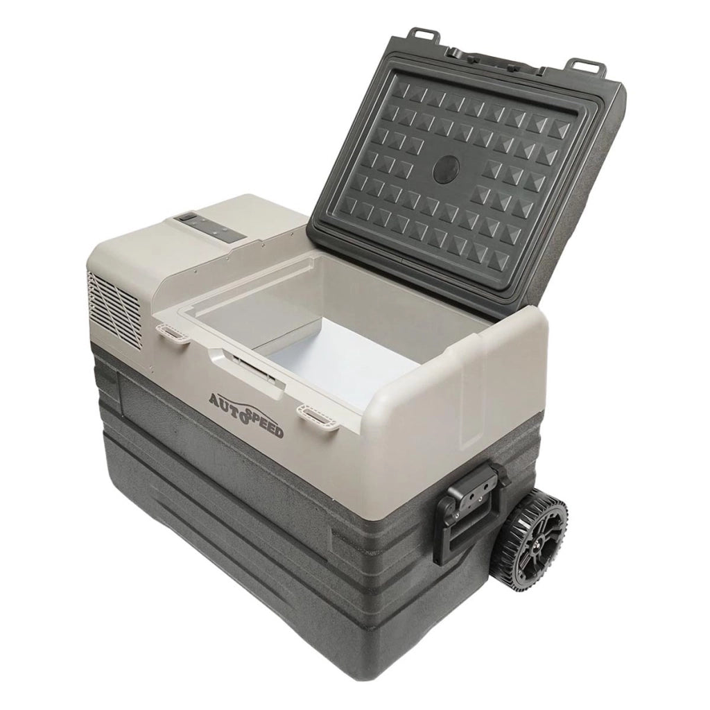 Frigorifero da auto con compressore e ruote tipo trolley 42L 12-24-220V 60W