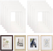 Passe-partout 10 pezzi - Cartone acido-free 15x20 cm - Dimensione esterna 9x14 cm - Per inquadramento di foto - Sostenibile e professionale - Sottostante perfetto - Cartone per inquadramento