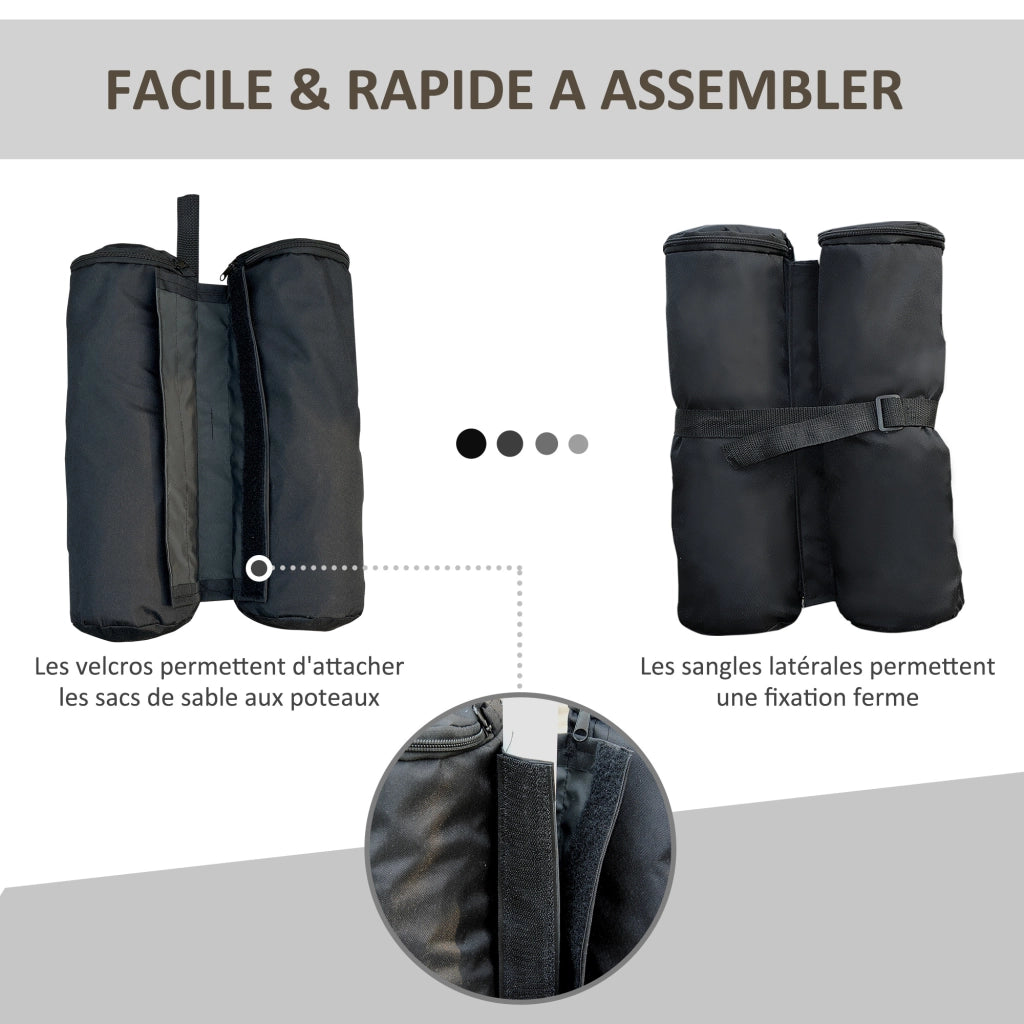 Sacco di Zavorra per Tonnelli e Parasoli ¨C Minimal ¨C 15 kg, Nero