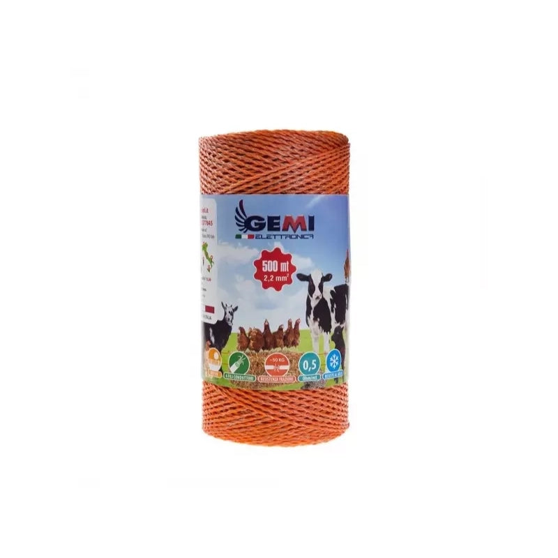 Filo 500 MT 2.2 Mm² Per Recinto Elettrico Recinzioni Elettrificate Per Animali Mucche Cavalli Maiali Galline