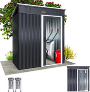 Casetta da Giardino Porta Attrezzi 185x165x90cm 1,5m² con Porta Scorrevole Armadio da Esterno in Metallo
