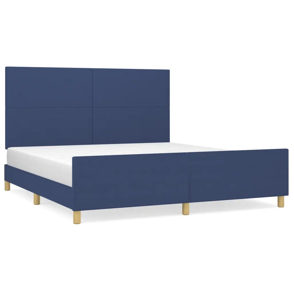 Giroletto senza Materasso-Struttura Letto Blu 160x200 cm in Tessuto 539210