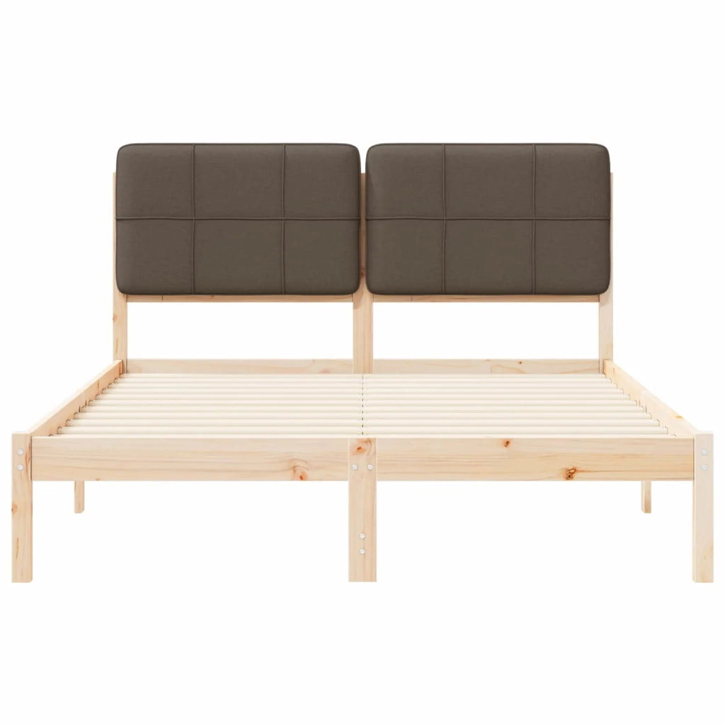 Letto con Testiera Rivestita Talpa 140 x 190 cm Pino massello 877987
