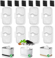 Set di filtri per fontanella per gatti, 8 pezzi, confezione per fontanella Dockstream per gatti, PLWF005, PLWF115, PLWF105, set di filtri di ricambio per fontanelle per gatti (4 mesi), (9,5 x 5,8 x 1,1 cm)