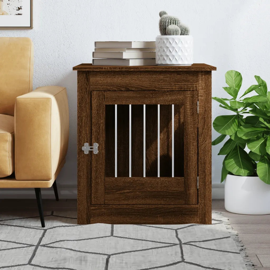 Gabbia Cani Arredamento Rovere Marrone 64,5x80x71cm Multistrato