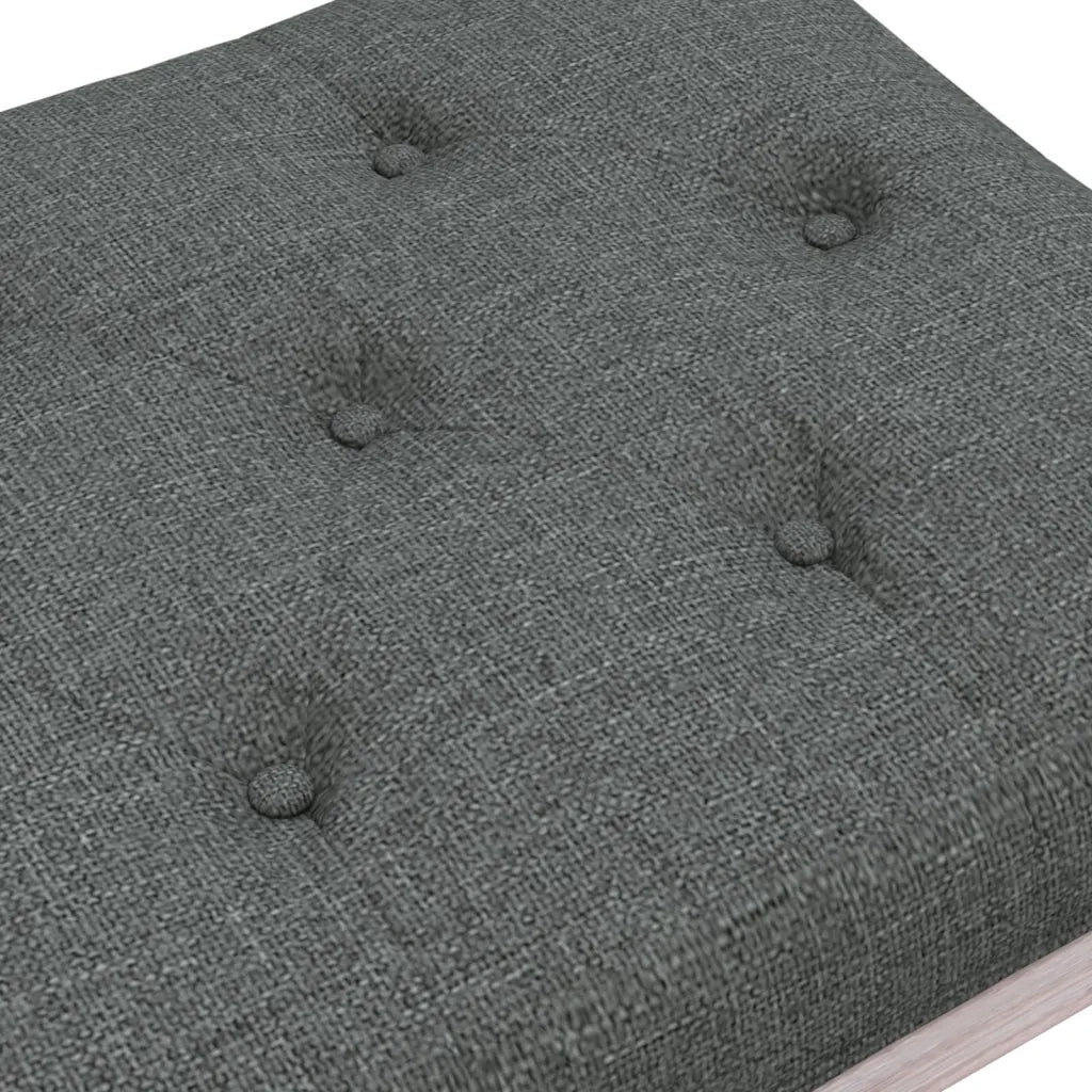Panca-Sgabello Grigio Scuro 110x40x49 cm in Tessuto
