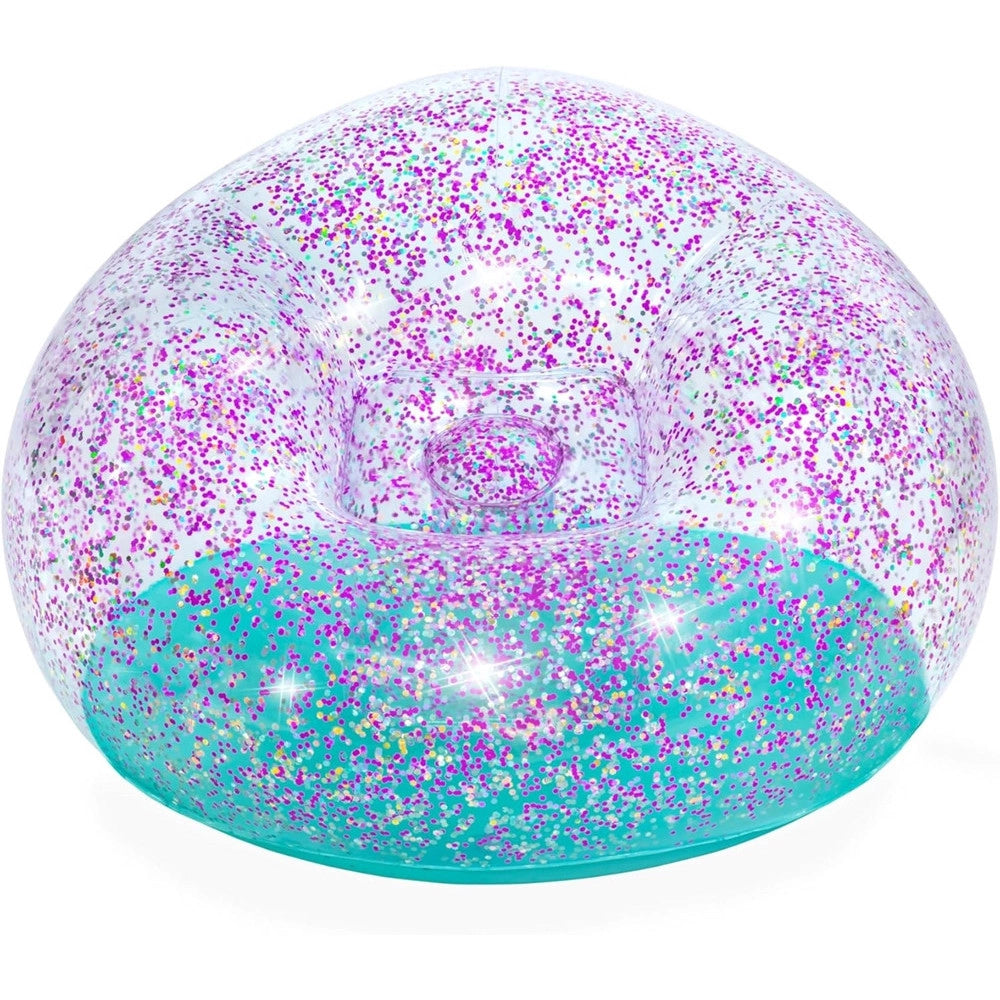 Trade Shop - Poltrona Pouf Gonfiabile Glitter Dream Per Bambini +6 Anni 114 X 112 X 66 Cm 75115 -