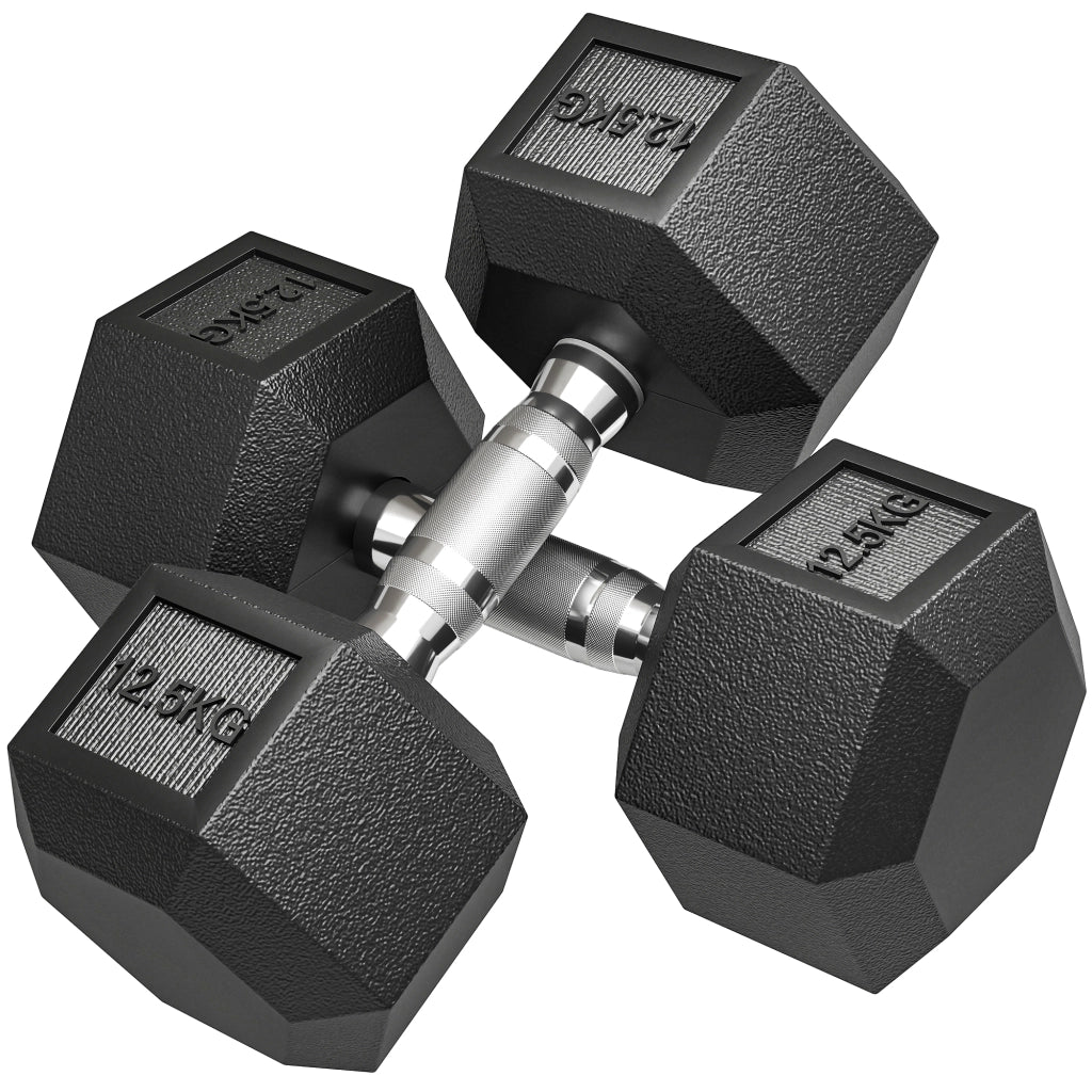 Manubri Esagonali 2x12.5 kg ¨C zephmum ¨C Nero