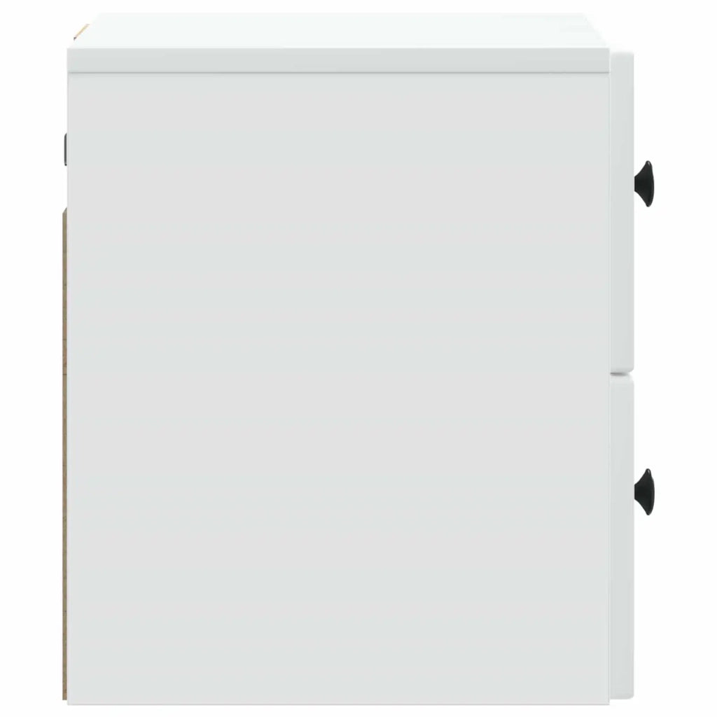 Set di 2 Comodini | Armadio da Notte | Mobiletto da notte a muro Bianco 33 x 34,5 x 40 cm