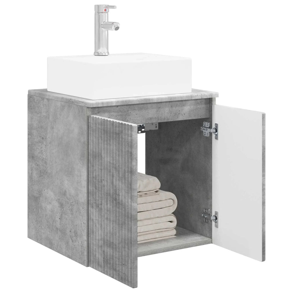 Mobile Lavabo da Parete Grigio Cemento 49,5 x 41 x 62,5 cm 890415